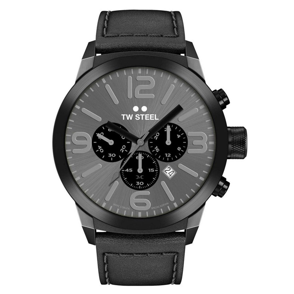 TW Steel Herrenuhr 42mm Chronograph - Schwarz