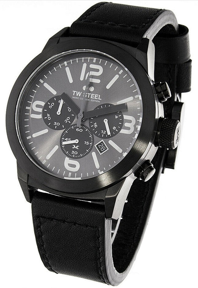 TW Steel Herrenuhr 42mm Chronograph - Schwarz