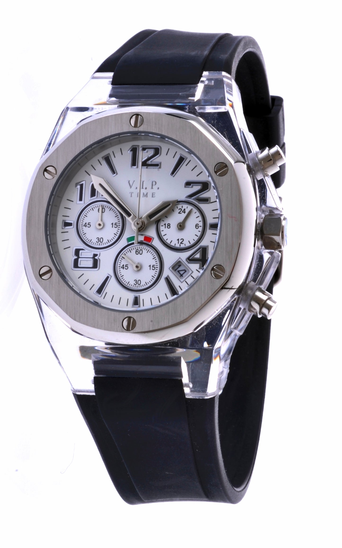 V.I.P. TIME Italy Chronograph Elegance Silver