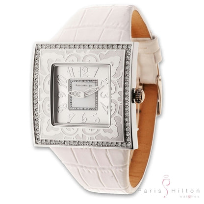 Paris Hilton Uhren "Big Square" mit Krokobändern