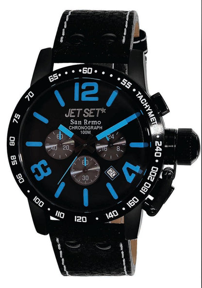 Jet Set Herrenuhr San Remo 50mm Chronograph in black&blue