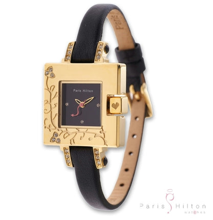 Paris Hilton Uhren "Small Square" mit Lederarmband