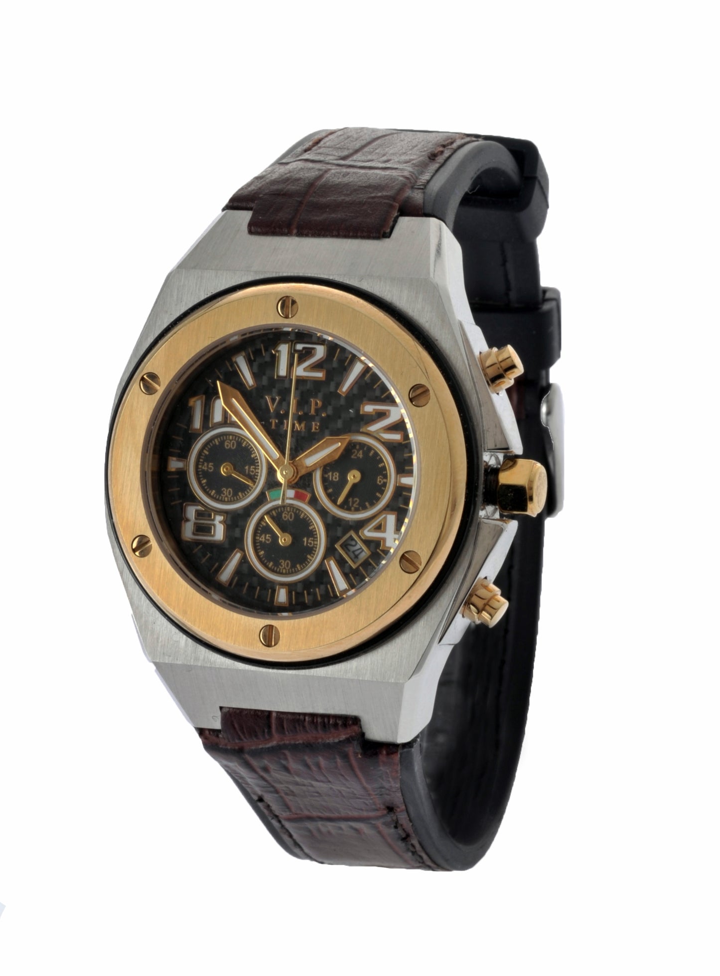 V.I.P. TIME Italy Chronograph Silver-Gold